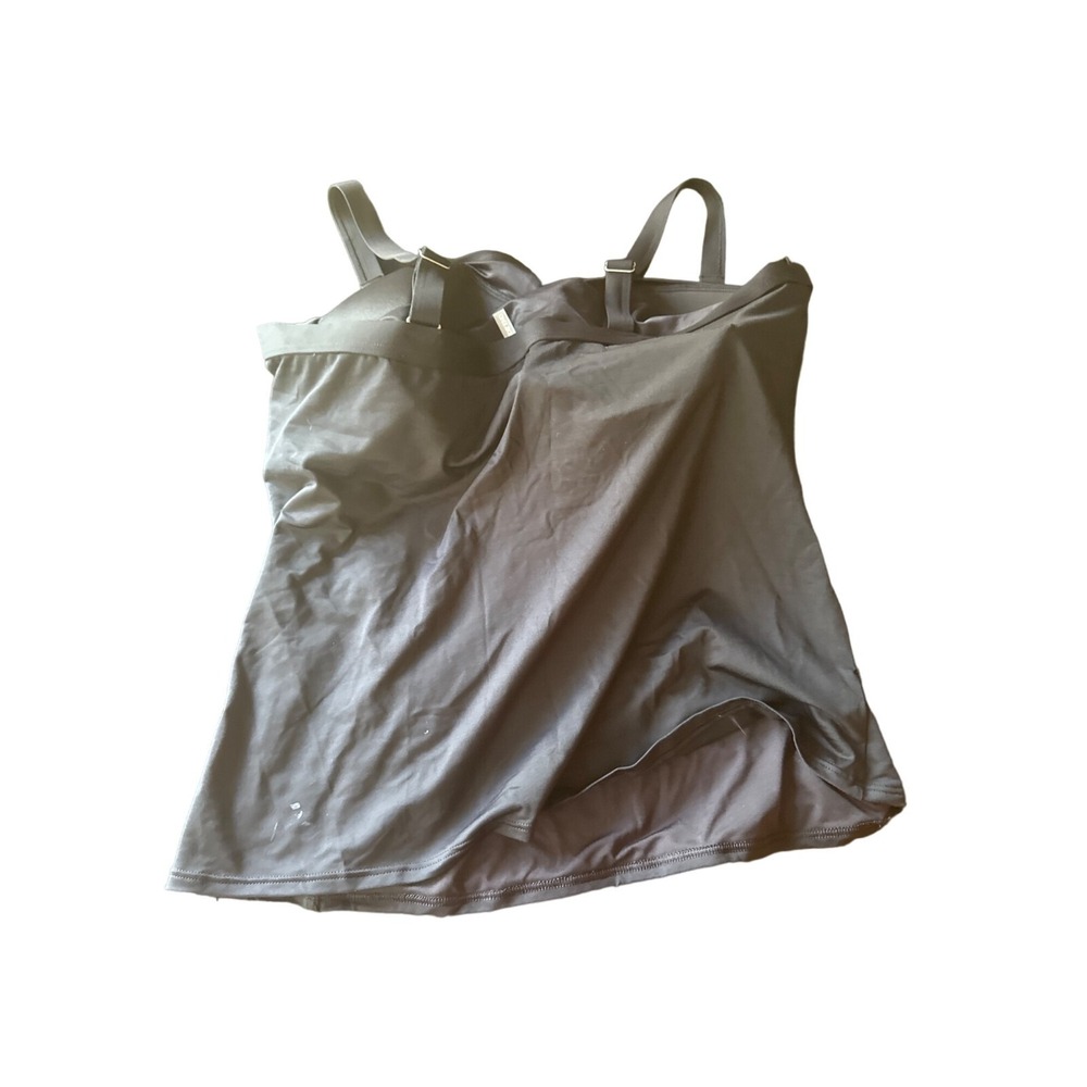 NWT Lands End Black Roushed Swim Tank Tankini‎ Top Size 18D - Picture 3 of 7